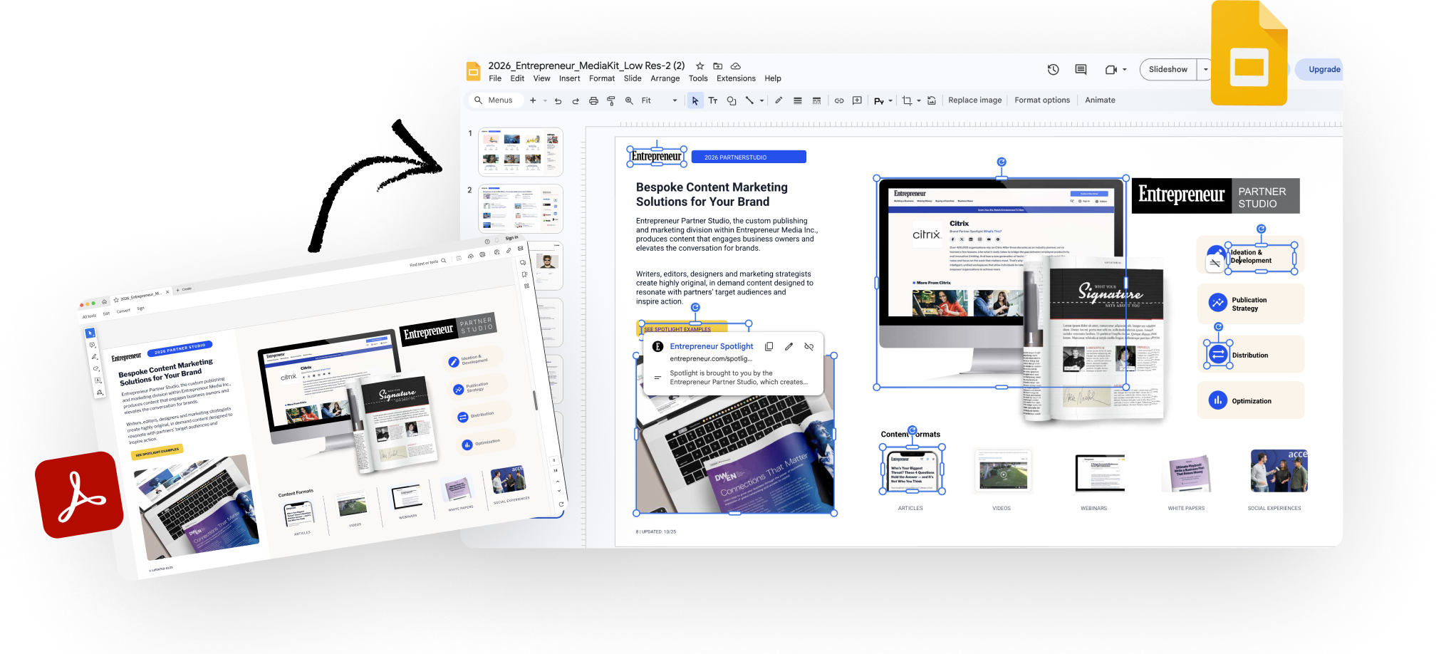 MakeItSlides – PDF Converter for Google Slides conversion preview